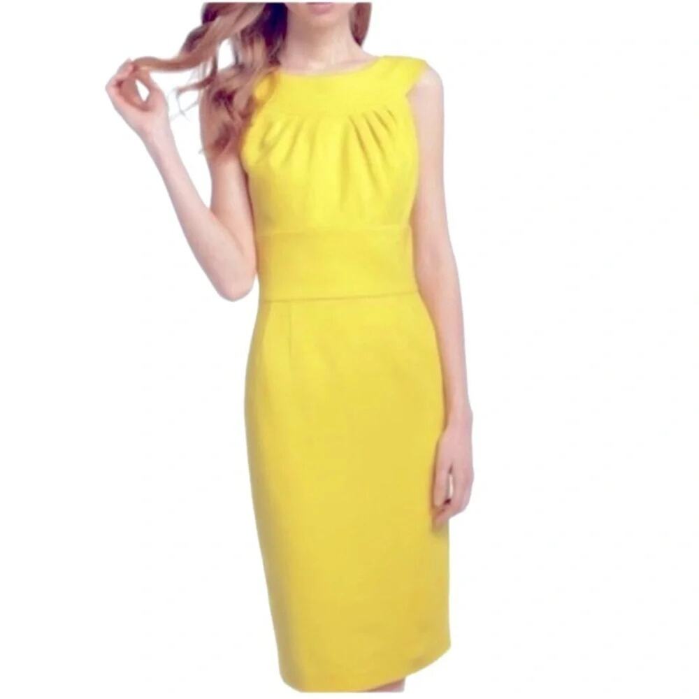 Trina Turk Womens Yellow Mini Dress Yellow Sleeveless
Lace Lining Size 4